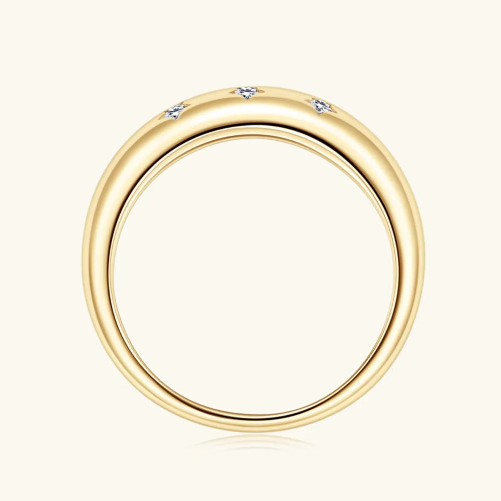 Premierify Ring – Celestial Starburst | 0.5 Ct. Moissanite Ring in Silver or Gold