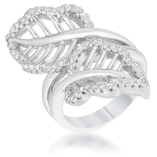 Premierify Ring – Lana Bloom Leaf Wrap .6 Ct. CZ Cocktail Ring