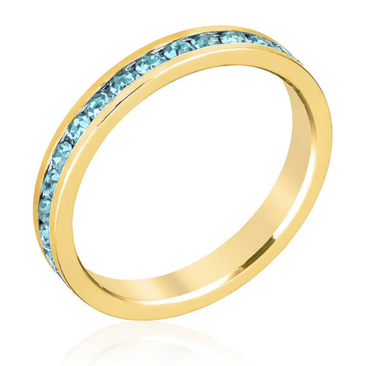 Premierify Ring – Seafoam Glow | Aqua Crystal Stackable Ring