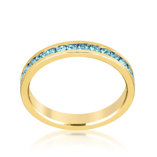 Premierify Ring – Seafoam Glow | Aqua Crystal Stackable Ring