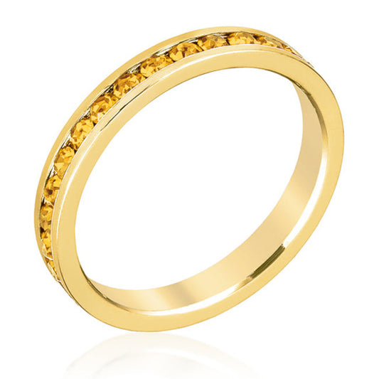 Sunbeam | Yellow Crystal Premierify Stackable Ring 18k