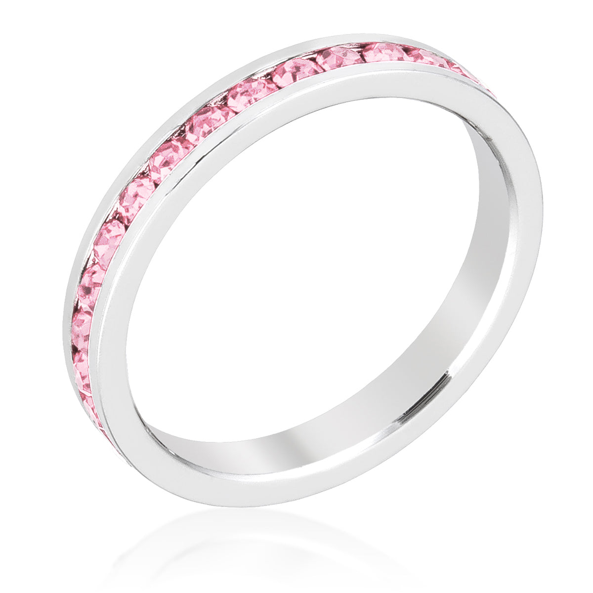Blush Light Pink Crystal Premierify Stackable Ring
