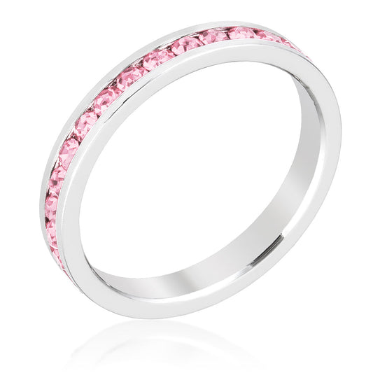 Blush Light Pink Crystal Premierify Stackable Ring
