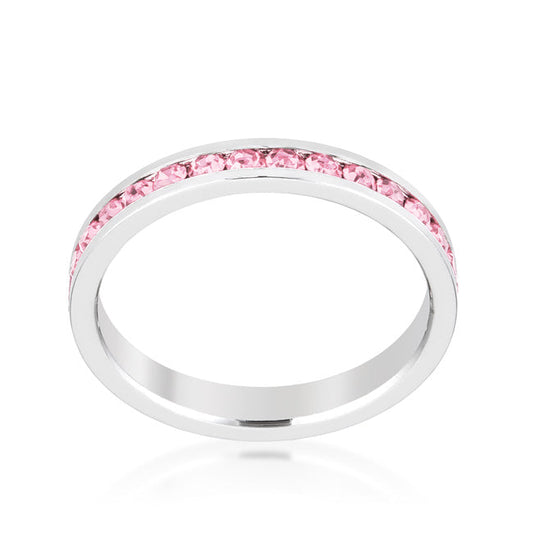 Blush Light Pink Crystal Premierify Stackable Ring