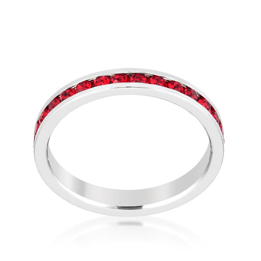 Rose Rage Ruby Crystal Premierify Stackable Ring
