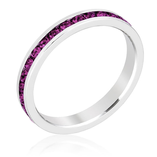 Violet Luxe | Amethyst Crystal Stackable Ring