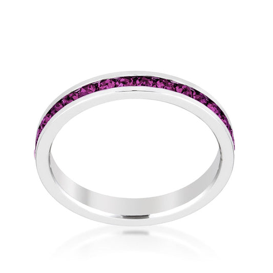 Violet Luxe | Amethyst Crystal Stackable Ring