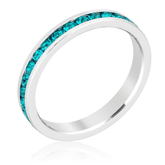 Premierify Ring – Ocean Bloom | Turquoise Crystal Stackable Ring