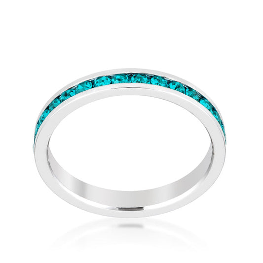 Premierify Ring – Ocean Bloom | Turquoise Crystal Stackable Ring