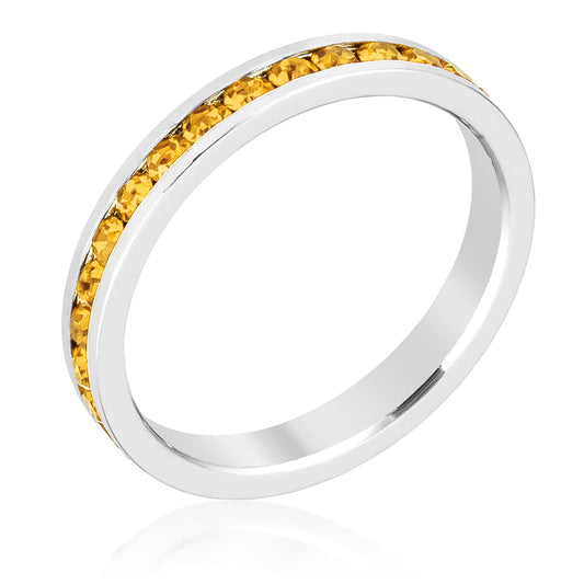 Sunbeam | Yellow Crystal Premierify Stackable Ring