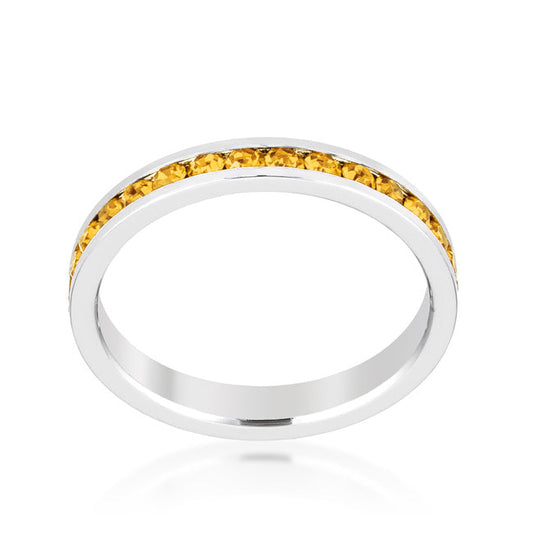 Sunbeam | Yellow Crystal Premierify Stackable Ring