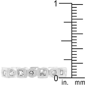 Premierify Ring – Liora 1 Ct. CZ Rhodium Eternity Band