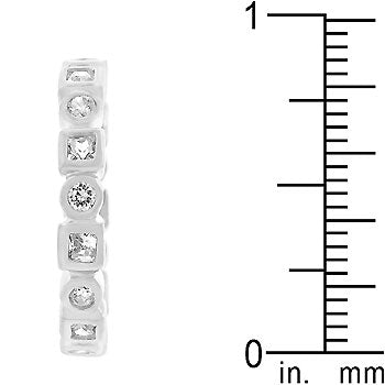 Premierify Ring – Liora 1 Ct. CZ Rhodium Eternity Band