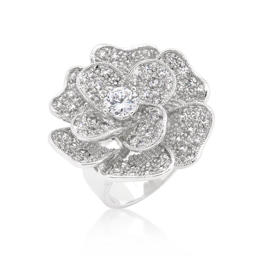 Floral Majesty 4.9 Ct.CZ Cocktail Ring