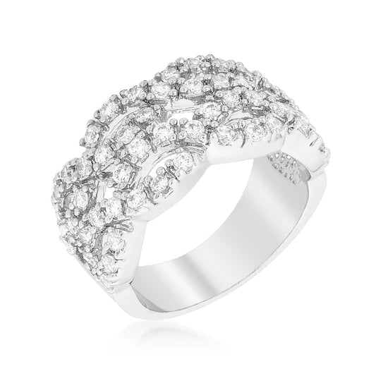 Premierify Ring – Braided Brilliance | Braided CZ Cocktail Ring