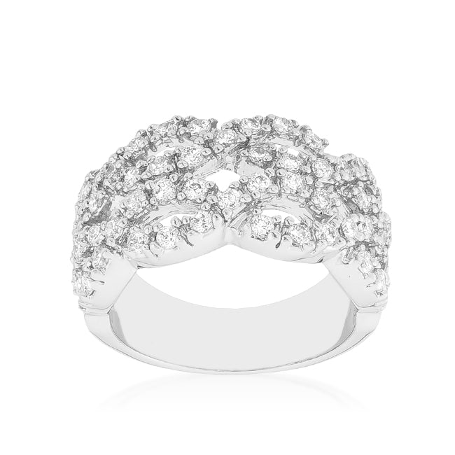 Premierify Ring – Braided Brilliance | Braided CZ Cocktail Ring