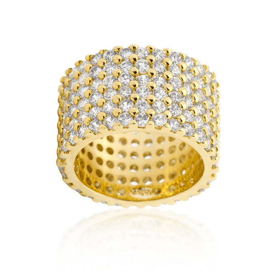 Wide Pave CZ Cocktail Ring