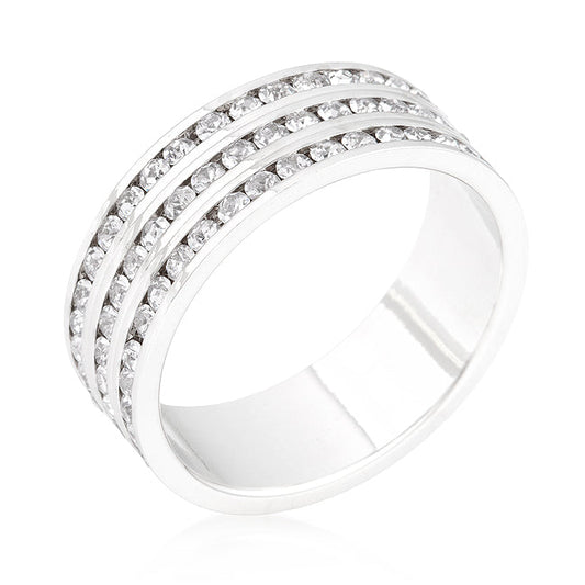 Premierify Ring – Eternelle 1.2 Ct. Triple Row CZ Eternity Band