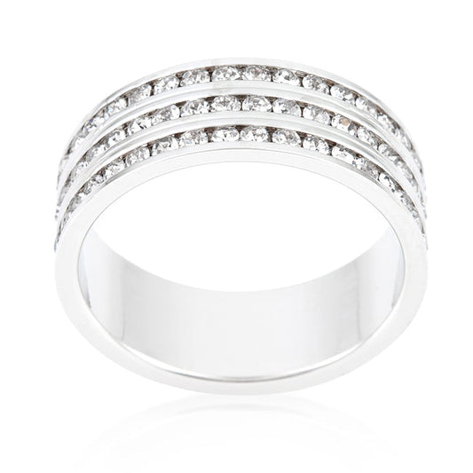 Premierify Ring – Eternelle 1.2 Ct. Triple Row CZ Eternity Band