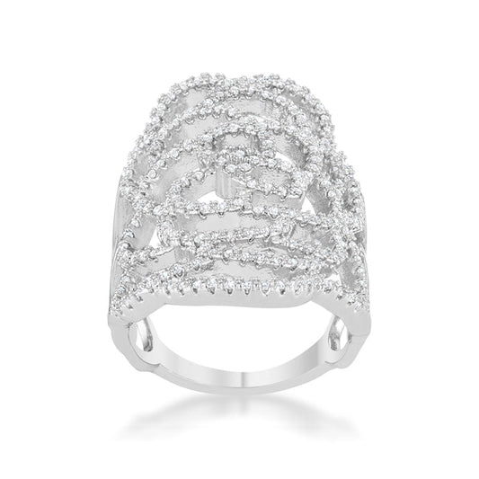 Premierify Ring – Rosa Filigree 1.25 Ct. CZ  Cocktail Ring