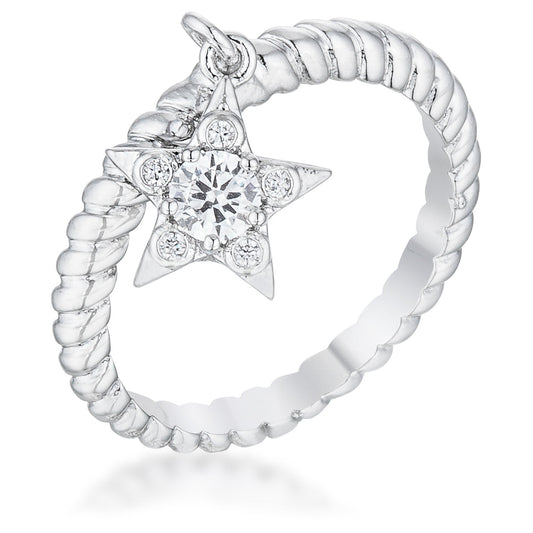 Celestial Star .25 Ct. CZ Charm Fashion Ring
