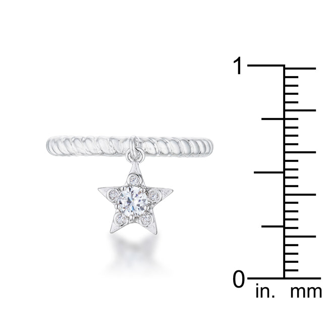 Celestial Star .25 Ct. CZ Charm Fashion Ring