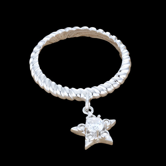 Celestial Star .25 Ct. CZ Charm Fashion Ring