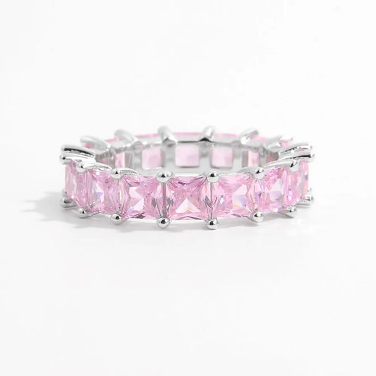 Pink Reign | Premierify™ 925 Zircon Princess-Cut Band