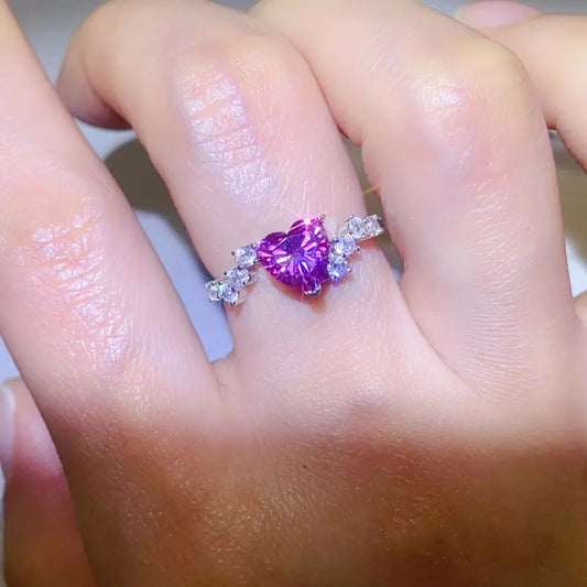 Rosé d’Amour – Heart-Cut Pink Moissanite Ring | Premierify Luxe