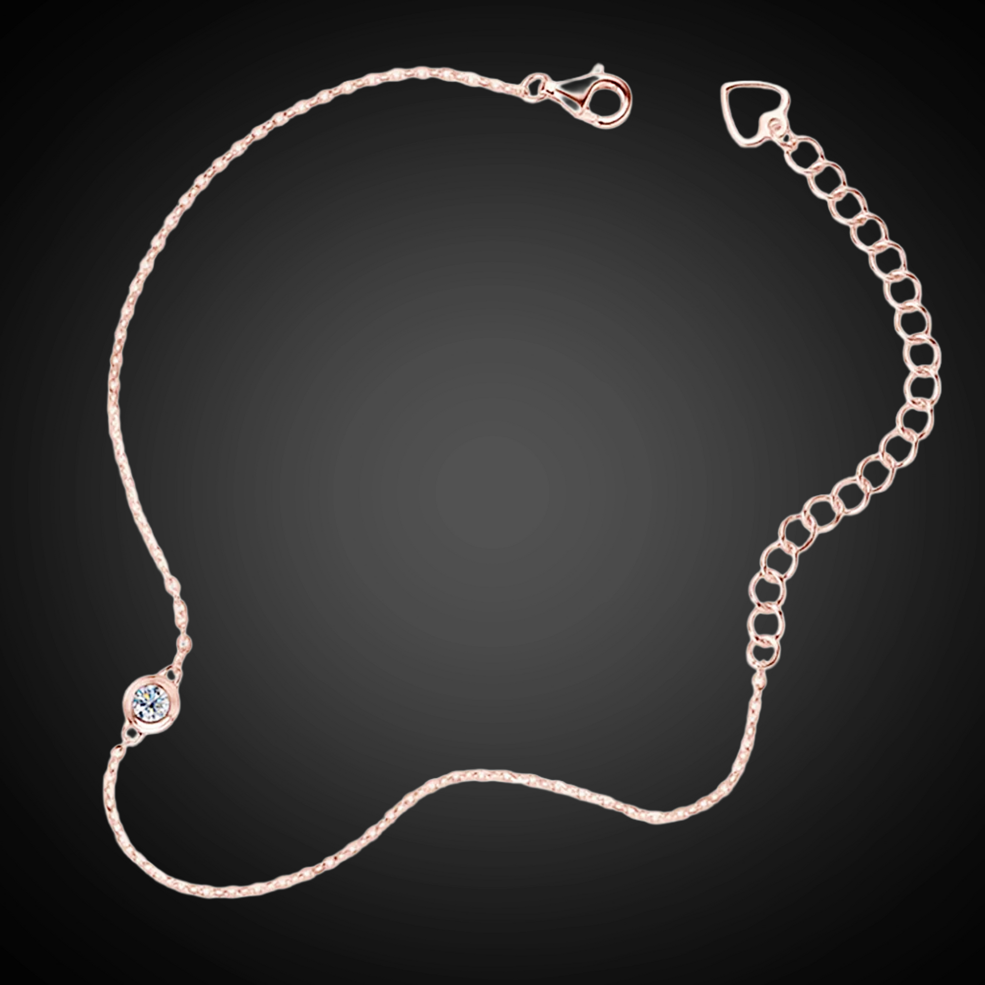 Gold chain necklace with a clasp on a black background