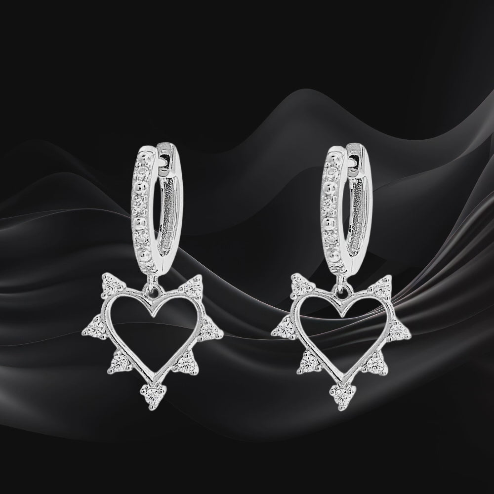 Heart earrings 5 second video.