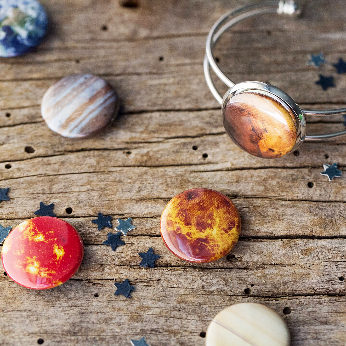 Solar System Cuff Bracelet – Magnetic Interchangeable Planets